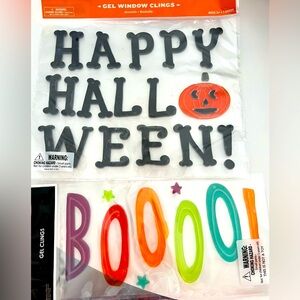 Set of 2 Halloween Gel Window Clings